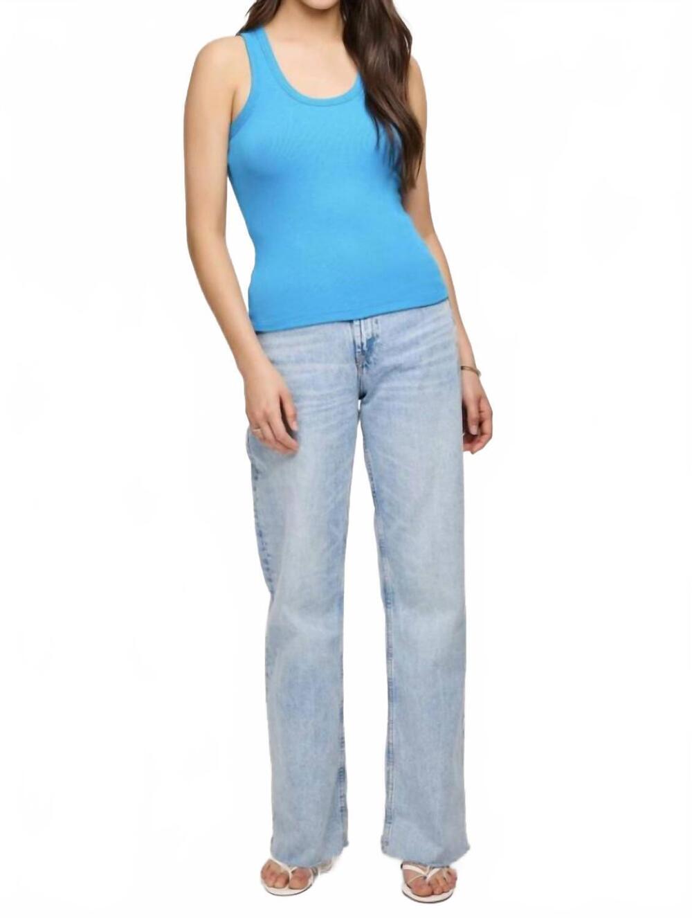 NEW GENTLE FAWN bowen ribbed tank in capri